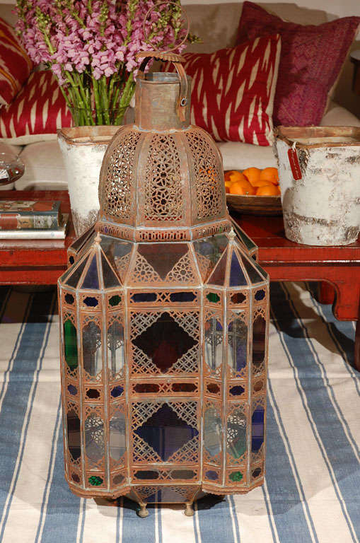 Great pair of Large Vintage Moroccan Lanterns