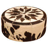 Vintage Cow Hide Ottoman