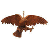 MAJESTIC BLACK FOREST EAGLE CARVING