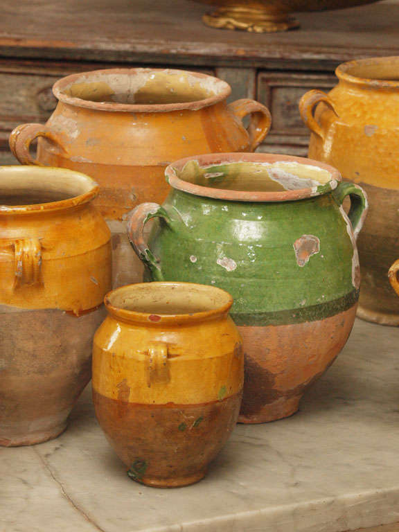 Terracotta A selection of confit pots