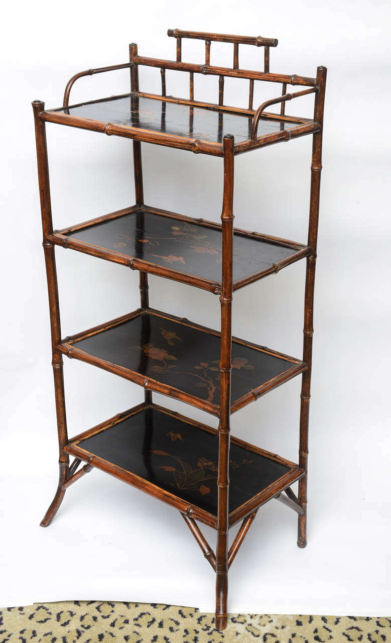 19th Century English Bamboo Etagere In Good Condition In West Palm Beach, FL