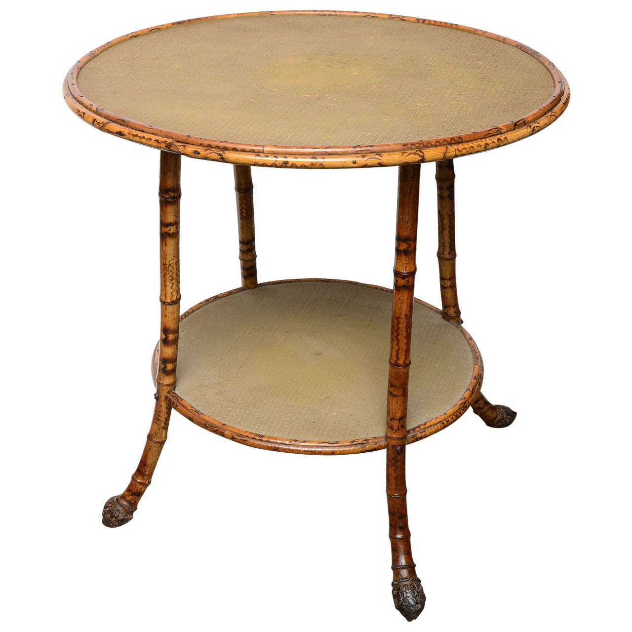 19th Century English Round Bamboo Table