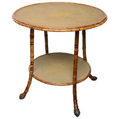 19th Century English Round Bamboo Table