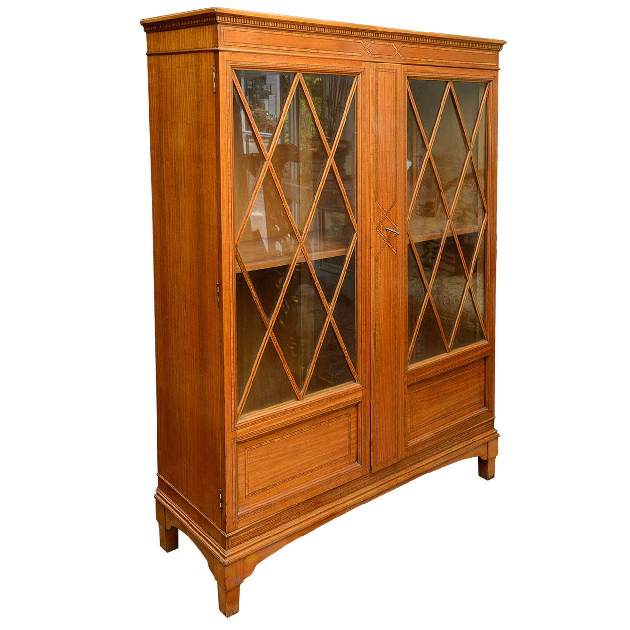 19th Century English  Superb Satinwood Bookcase