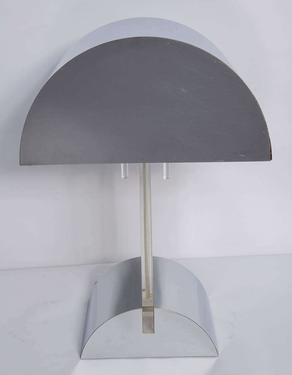 Late 20th Century Chrome & Lucite Desk Lamp attributed to Pierre Cardin