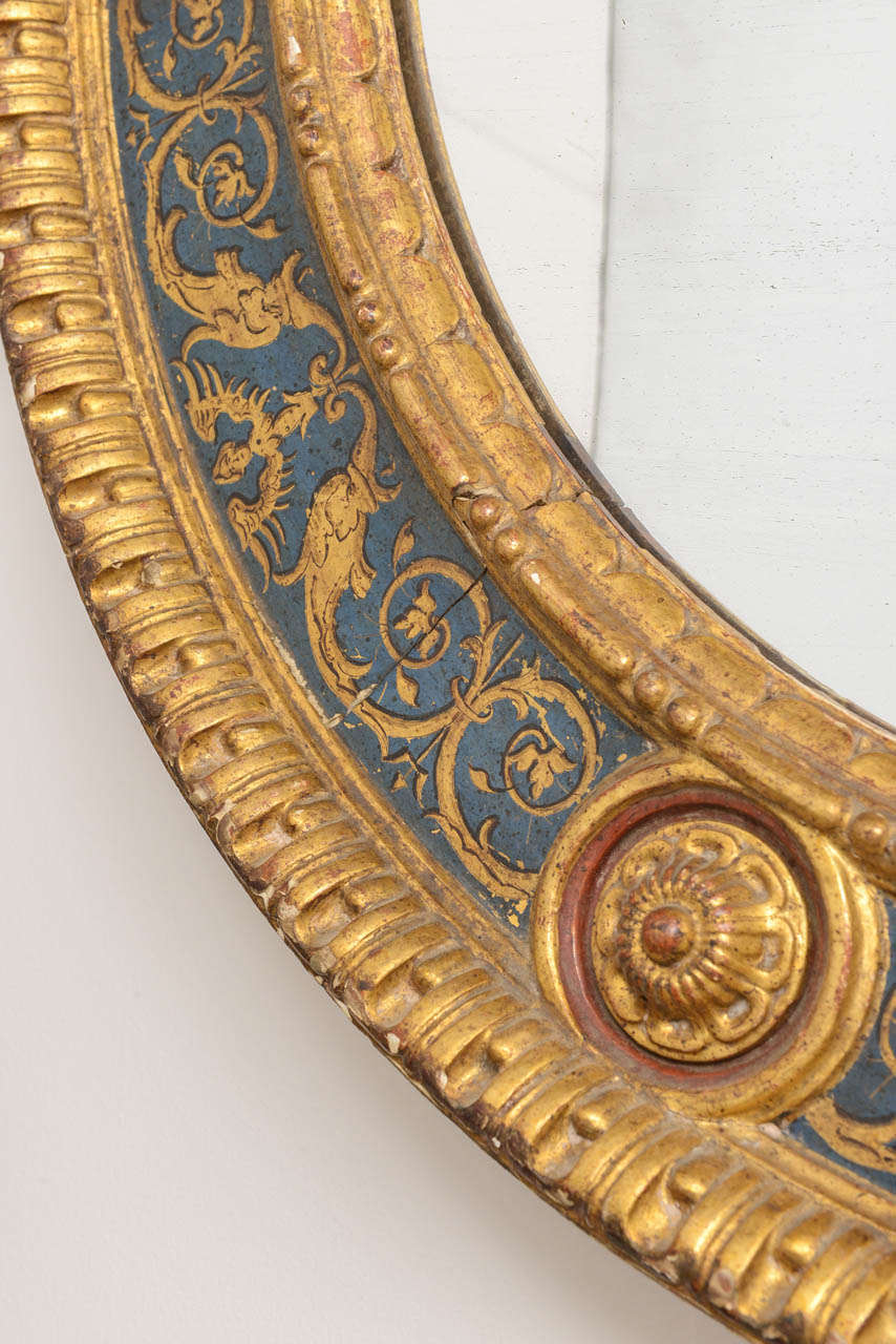 19th Century Florentine Round Mirror 4