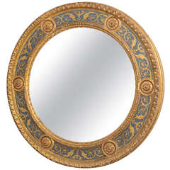 19th Century Florentine Round Mirror