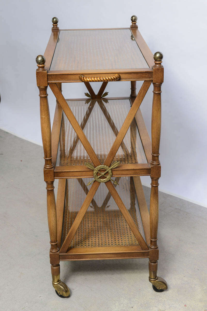 Unknown Neoclassical Style Three-Tiered Bar Cart