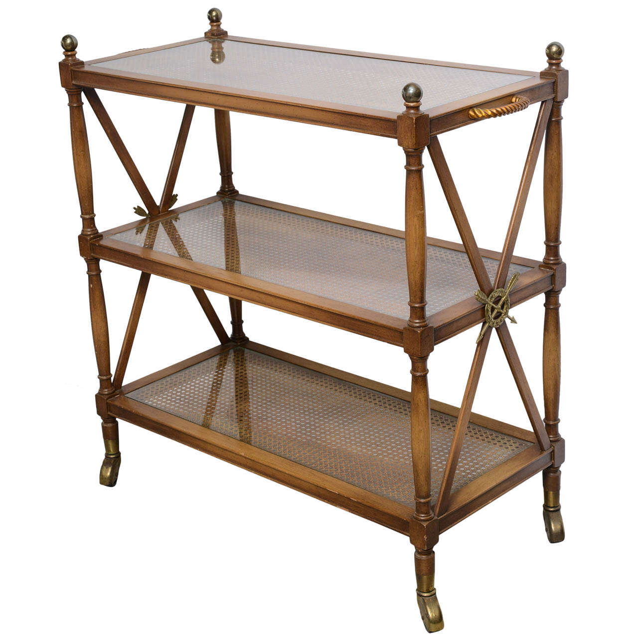 Neoclassical Style ThreeTiered Bar Cart at 1stdibs
