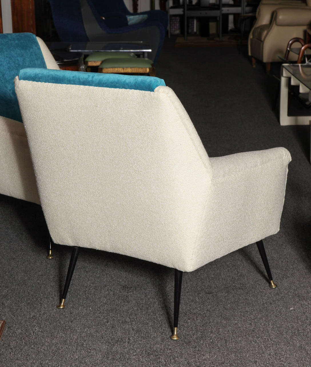 Mid-20th Century Pair of Armchairs by Gio Ponti Made in Milan, 1955 For Sale