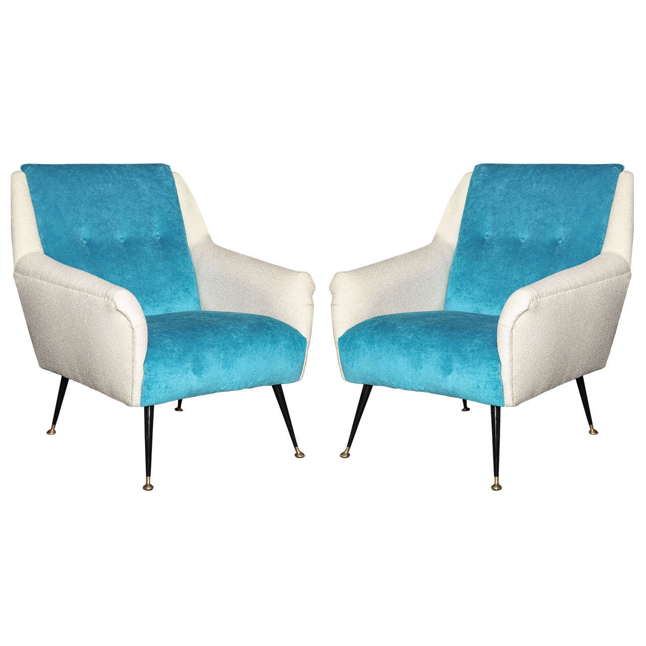 Pair of Armchairs by Gio Ponti Made in Milan, 1955 For Sale