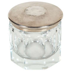 Crystal Jar with Silver Lid