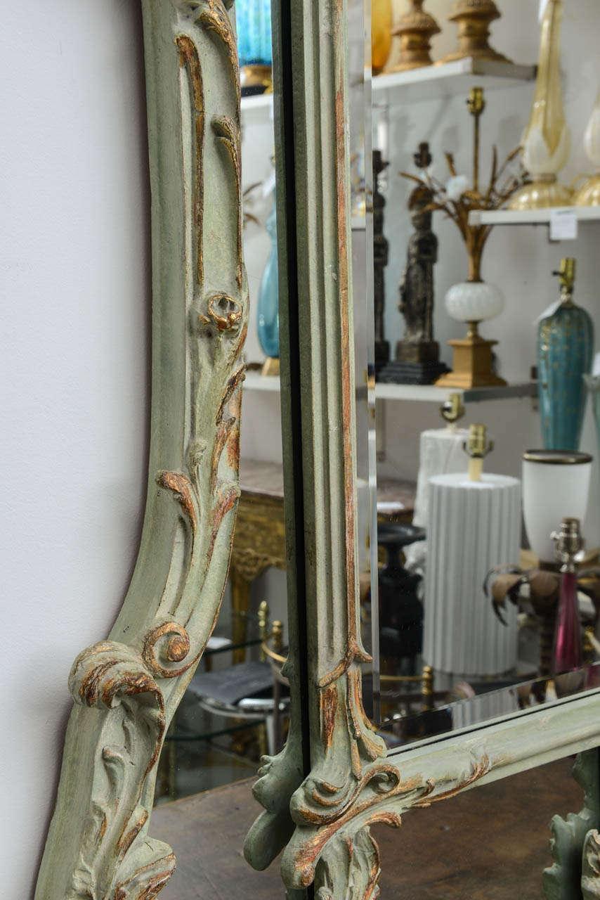 Wood Pair of French Style Mirrors