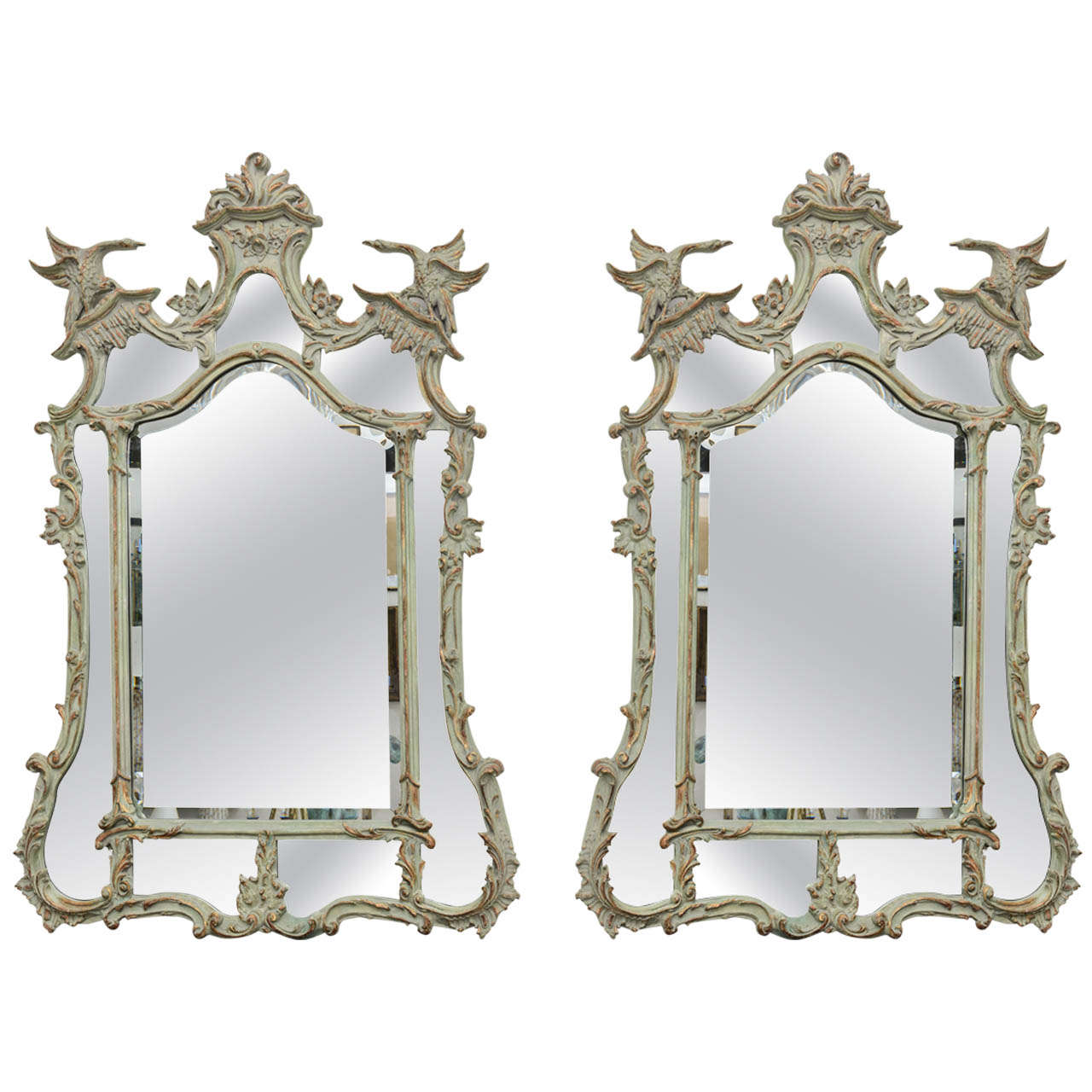 Pair of French Style Mirrors