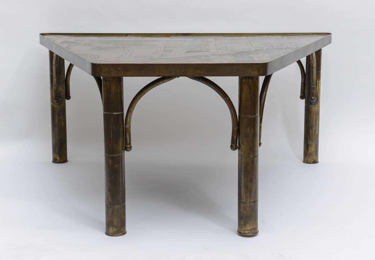 American Unusual Bronze Laverne Table