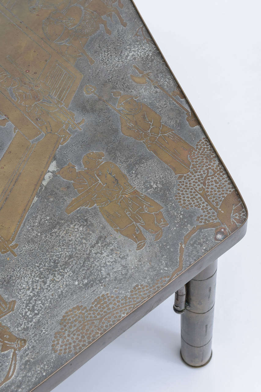 Late 20th Century Unusual Bronze Laverne Table