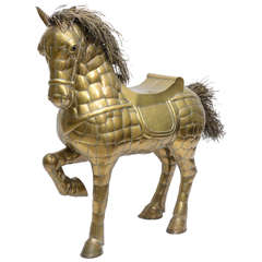 Vintage Large Scale Bustamante Horse with Saddle