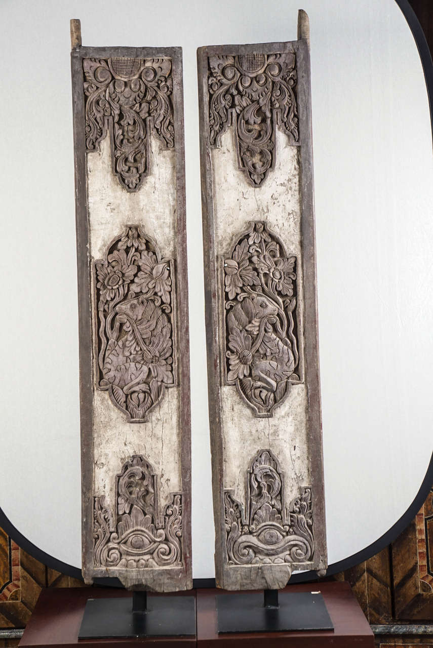19th Century Balinese Doors on Stands