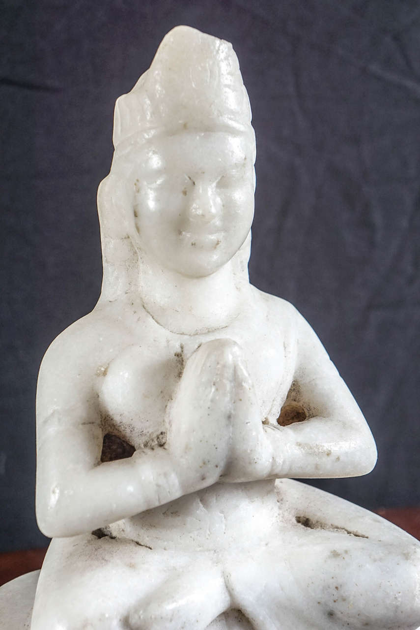 Early 20th Century Marble Female Goddess Sculpture For Sale 1