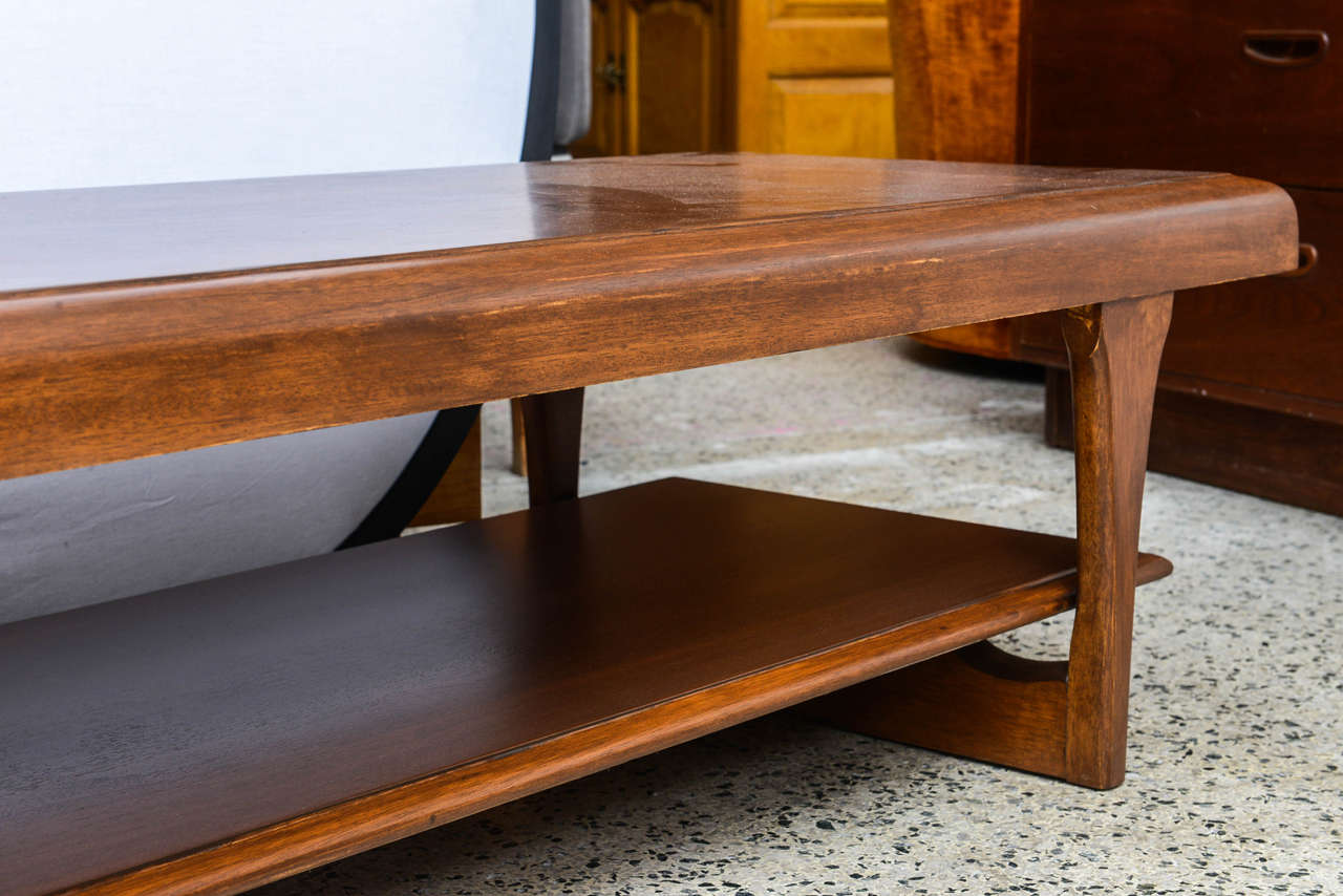 Long Lane Couchtisch aus Holz:: USA 1970er Jahre 1