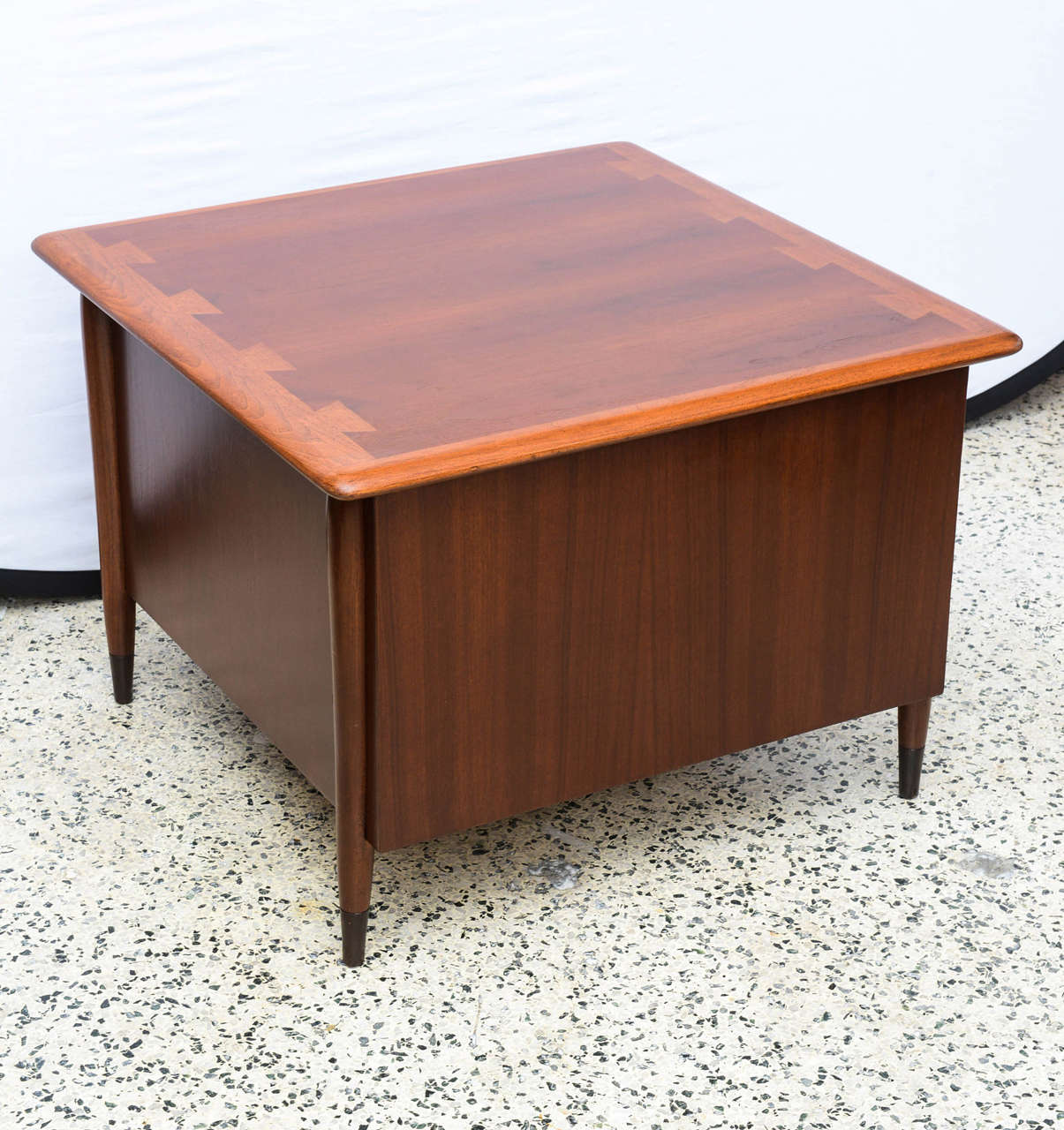 Mid-20th Century Inlaid Lane End Tables with Double Doors from Acclaim Series, USA 1960s