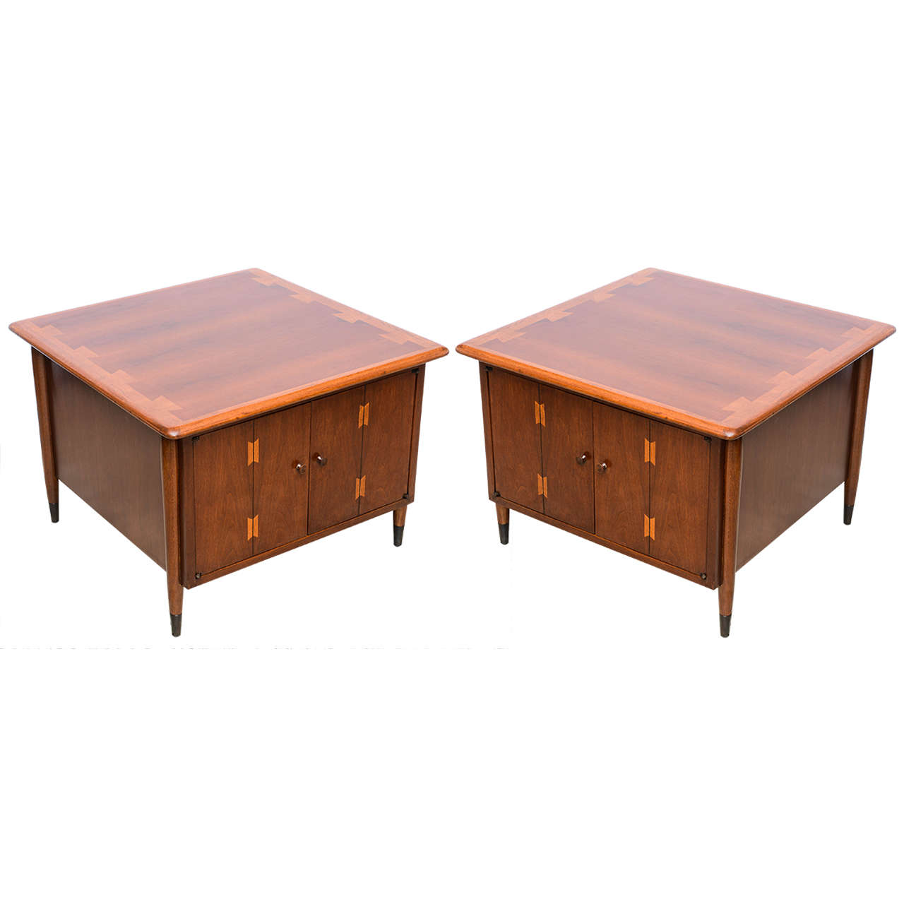 Inlaid Lane End Tables with Double Doors from Acclaim Series, USA 1960s