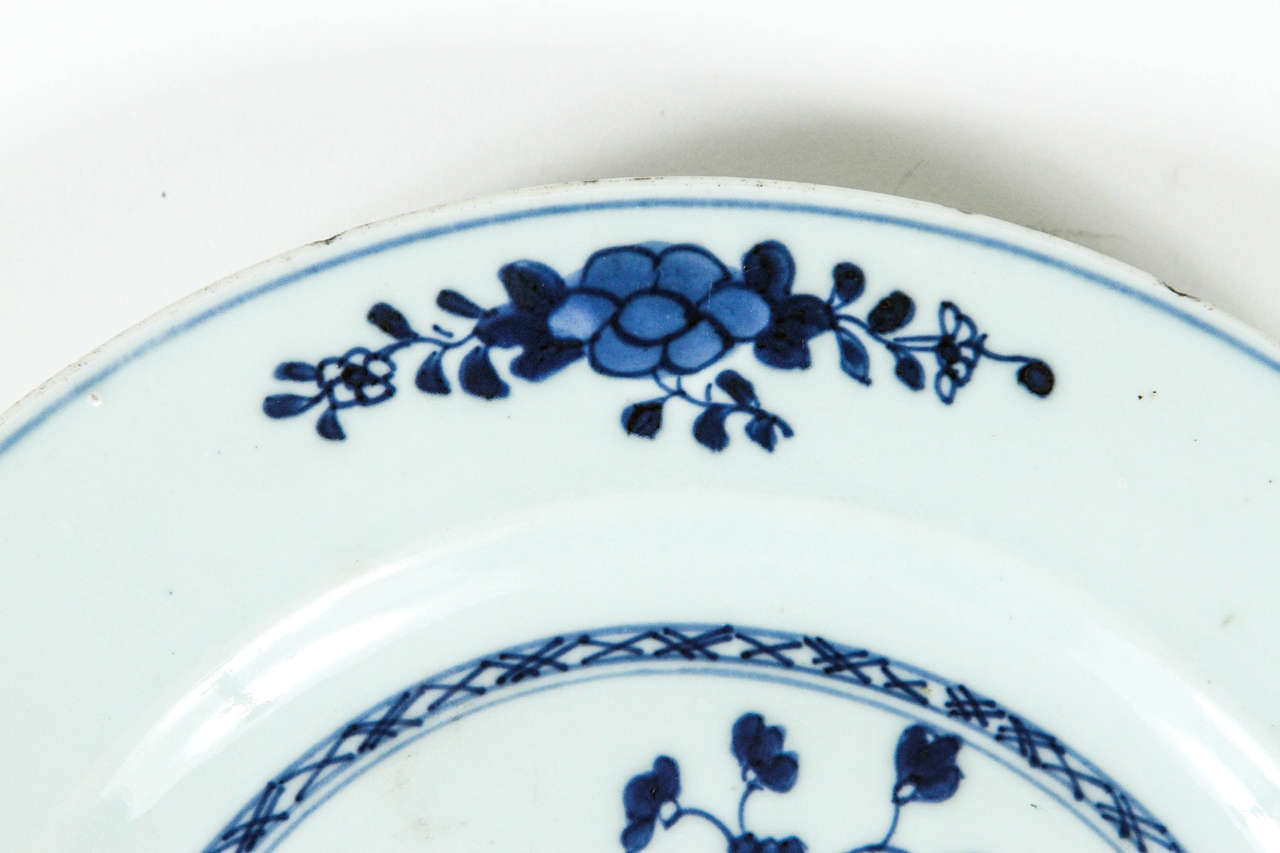 Chinese Blue and White Porcelain Plate, 19th Century 1