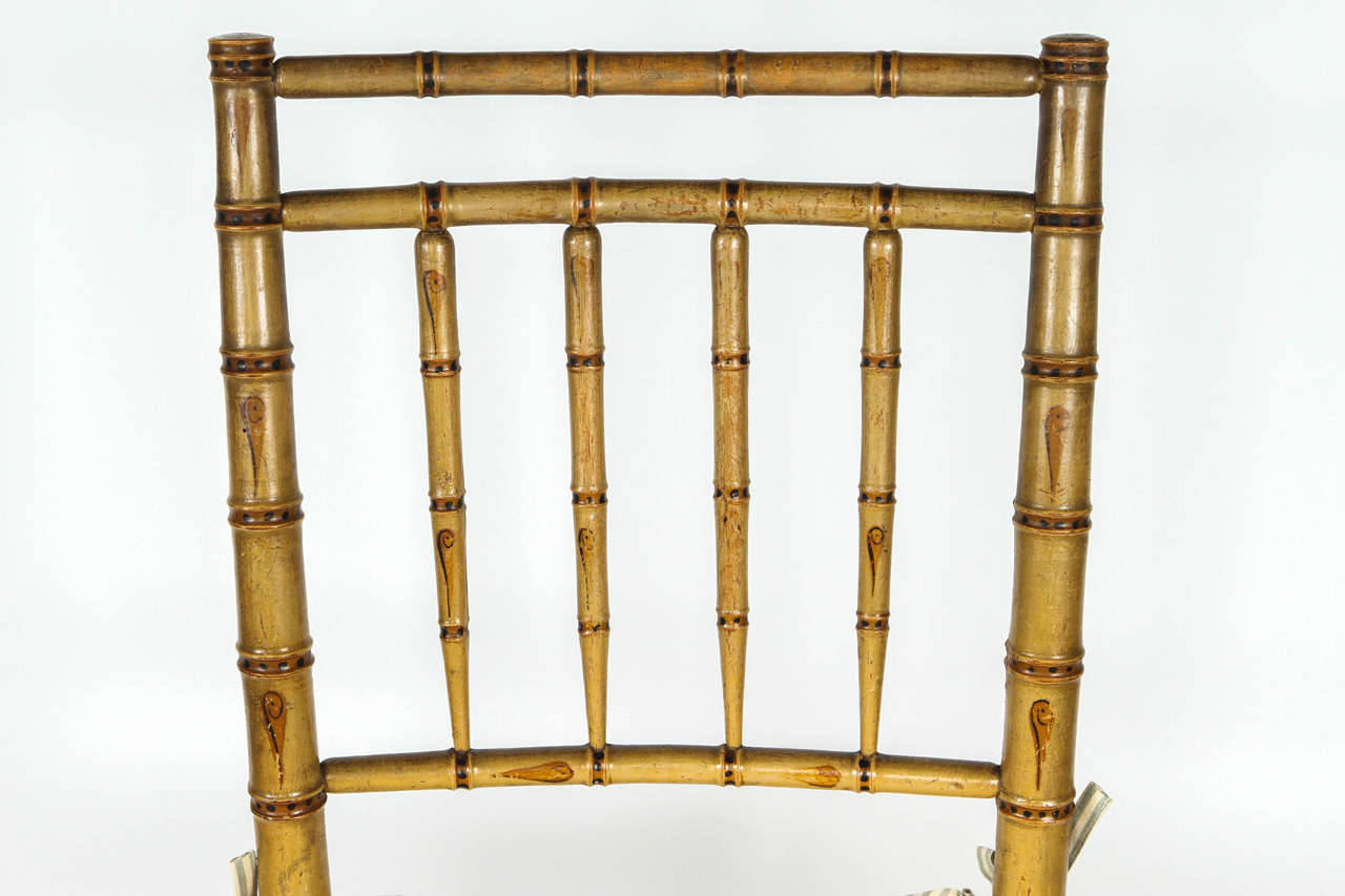 English Regency Faux Bamboo Side Chair 4