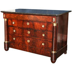 19th Century French Empire Style Commode with Original Marble Top