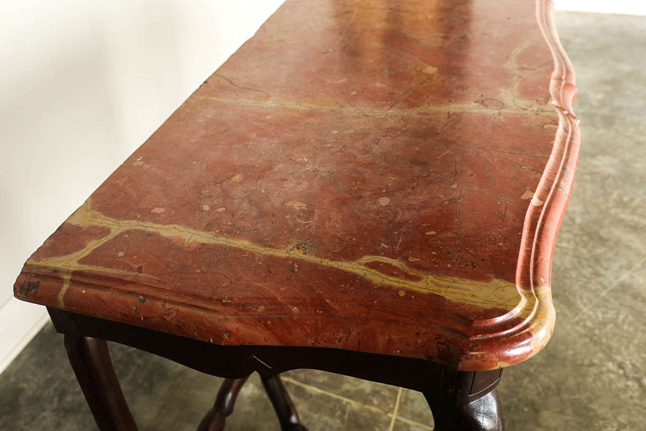 Late 18th Century French Louis XIV Style Console with Original Marble Top 3