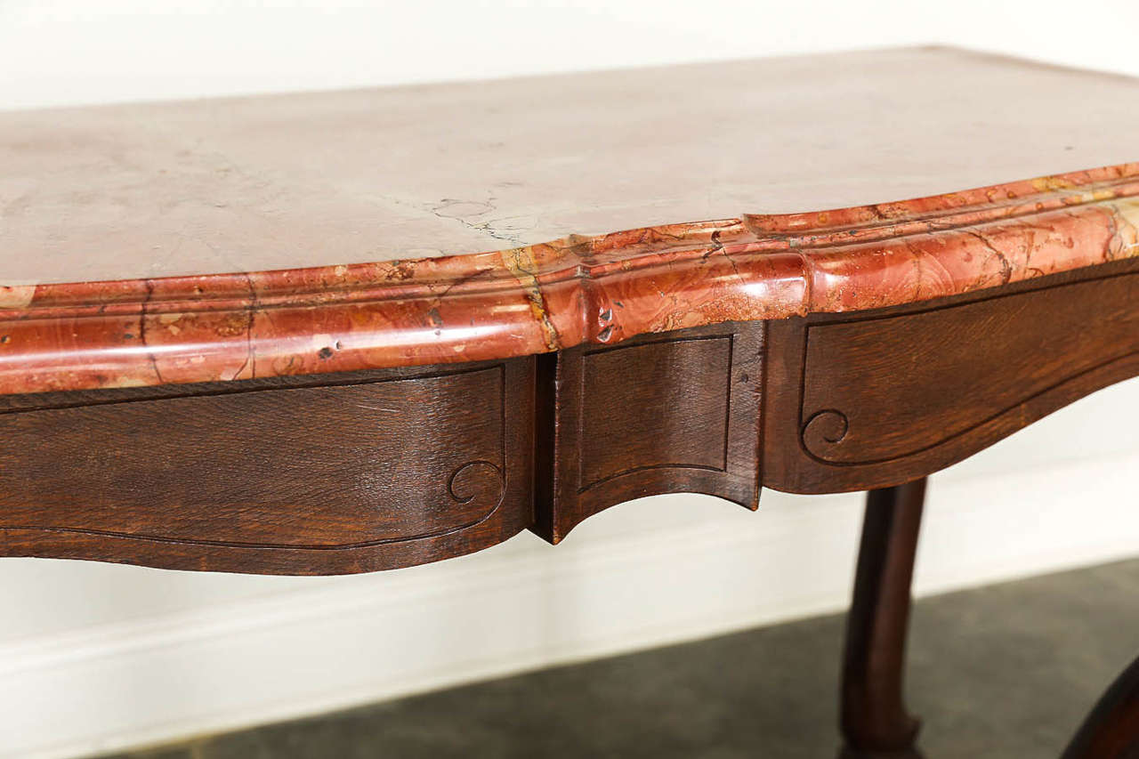 Late 18th Century French Louis XIV Style Console with Original Marble Top 5