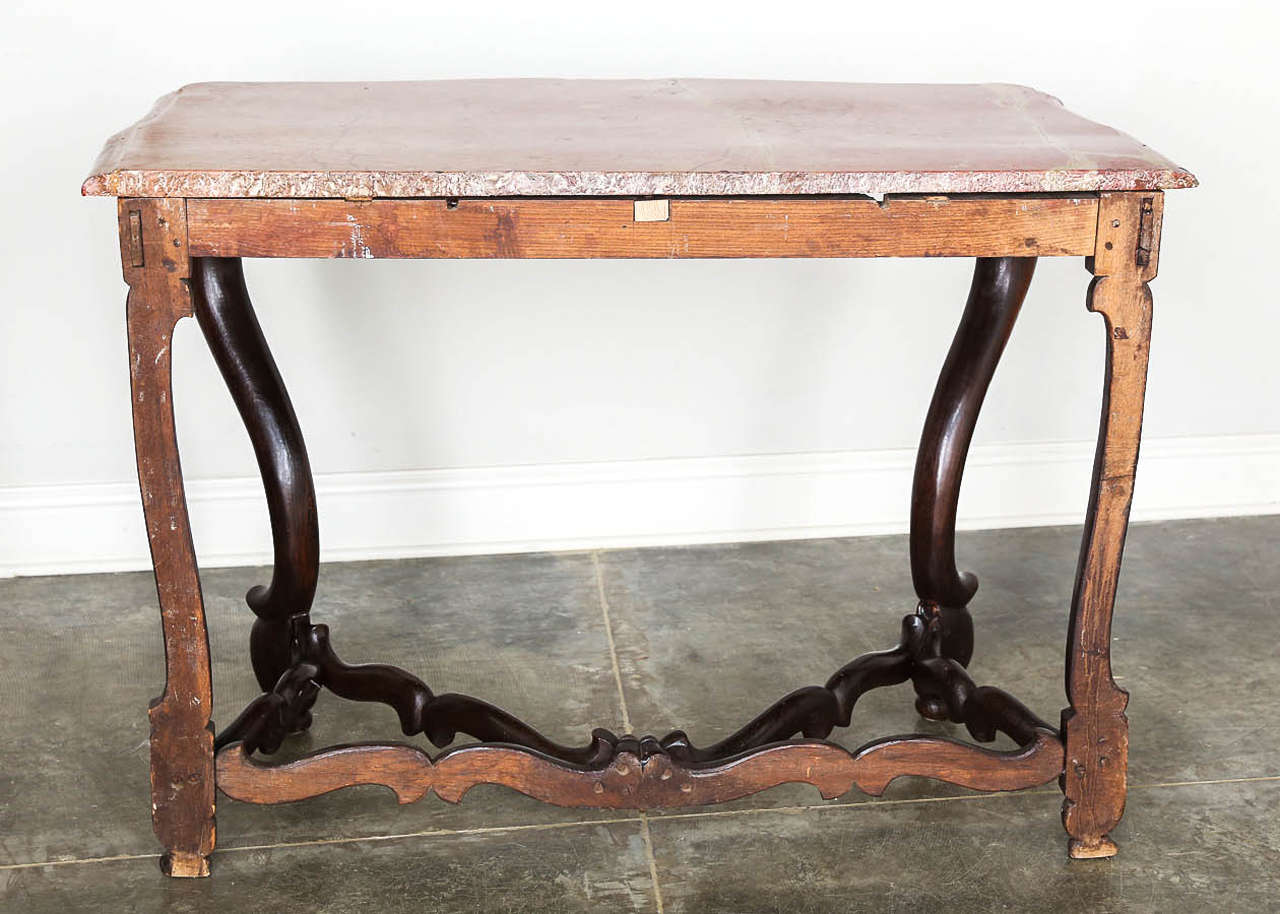 Late 18th Century French Louis XIV Style Console with Original Marble Top 7