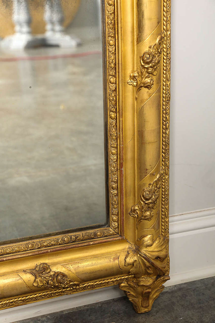 19th Century French Gold Gilt Mirror, Louis XIV Style For Sale 3