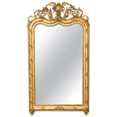 19th Century French Gold Gilt Mirror, Louis XIV Style