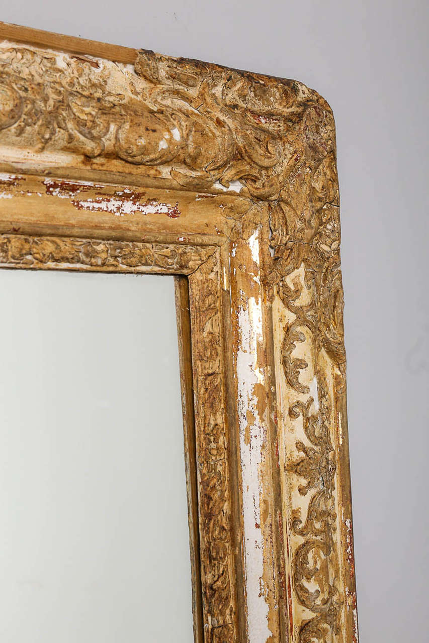 19th Century French Regency Style Mirror Frames In Distressed Condition In Houston, TX