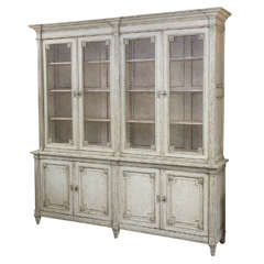 Painted, 19th Century French Louis XVI Style Bibliothèque or Bookcase