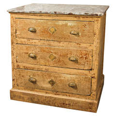 19th Century Chest of Drawers with Marble Top