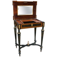 Antique Lift Top Louis XVI Style Lady's Vanity