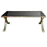 Elegant Designer Silver and Gold Coffee Table
