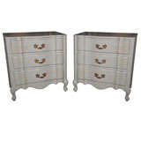 Pair Painted 3 Drawer Chest of Drawers