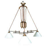 Vintage 3 Light Adjustable Height Industrial Fixture