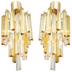 A PAIR OF VENINI CHANDELIERS