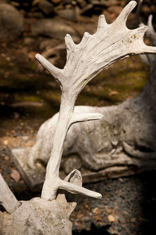 cement deer statue