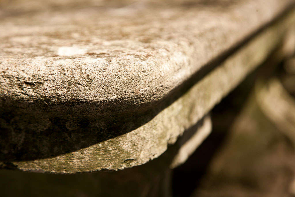 Unusual Long Limestone Bench For Sale 1