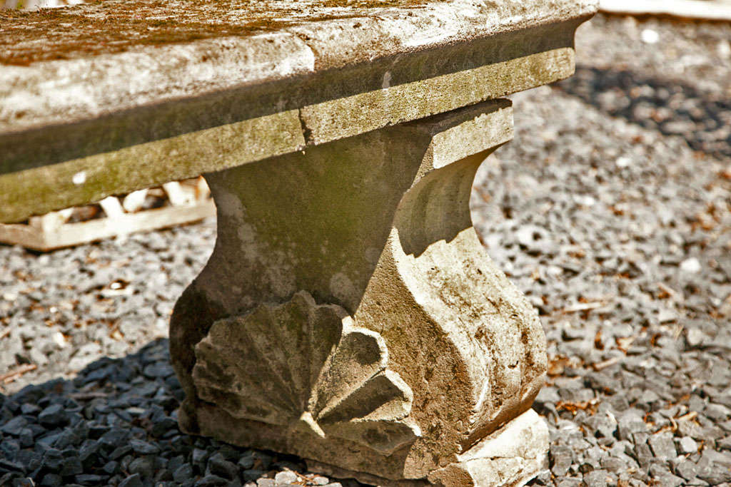 Unusual Long Limestone Bench For Sale 3