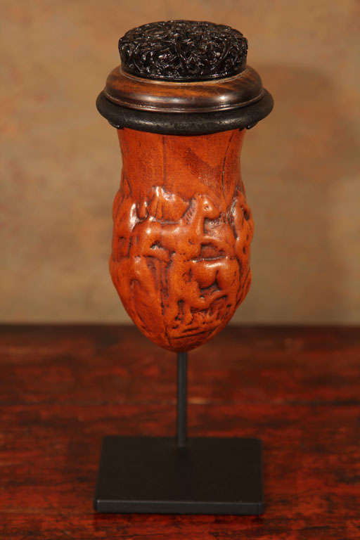 20th Century Chinese Molded Gourd Cricket Cage