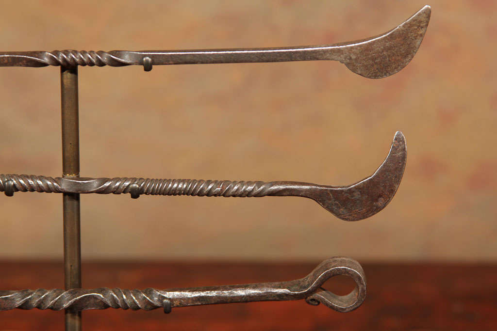 19th Century Group of Chinese Forged Iron Tools For Sale
