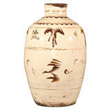 Antique Chinese Tz’u-chou Ceramic Wine Pot