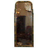 Antique English Queen Anne style mirror. Chinoiserie.