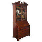 Antique English George III mahogany secretary/bookcase.